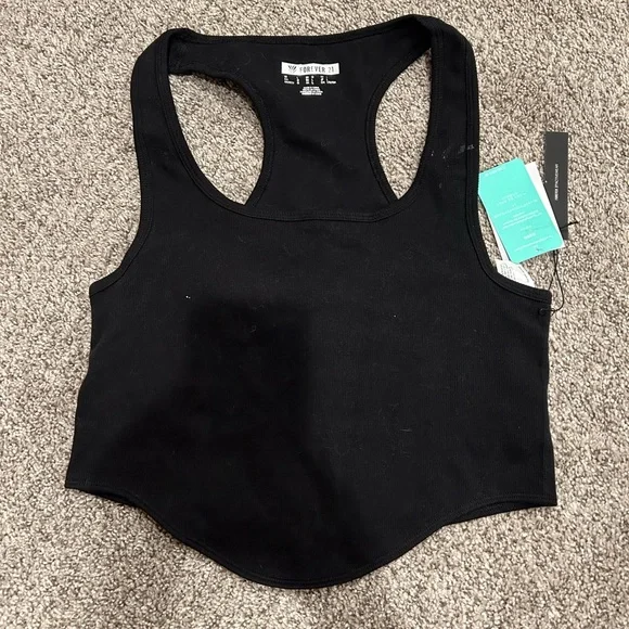 Forever 21 Womens Juniors Square Neck Sleeveless Seamless Active Tank Top - Picture 3 of 7